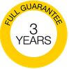 3 year full guarantee on LED lights